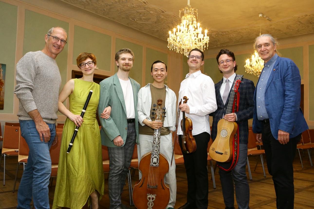 Ensemble OIDA mit Eventmanager Werner Glösl und Intendant Gerhard Krammer
